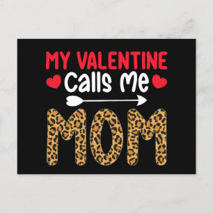 Min Valentine kallar mig Mamma Leopard Buffalo Pla Vykort