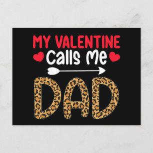 Min Valentine kallar mig Pappa Leopard Buffalo Pla Vykort