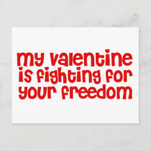 Min Valentine kämpar för din frihet Helg Vykort