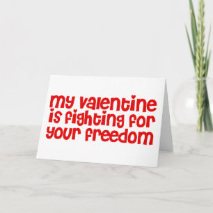 Min Valentine kämpar för din frihet Helgkort
