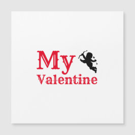 Min Valentine Red Calligraphy Cupid's Arrow