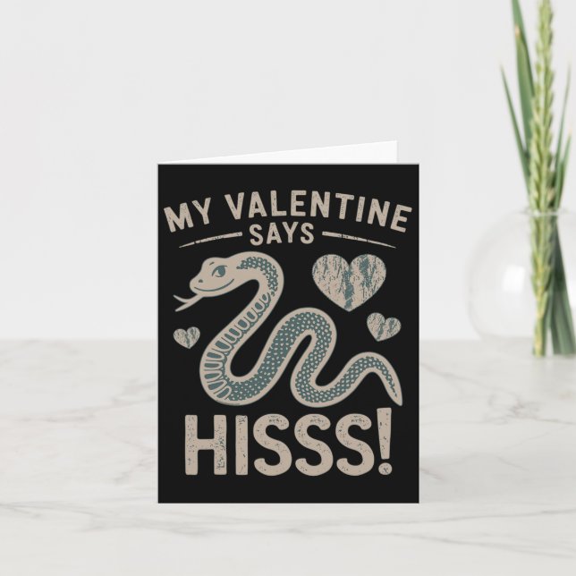 Min Valentine säger roligt Hisss  Kort (Framsida)