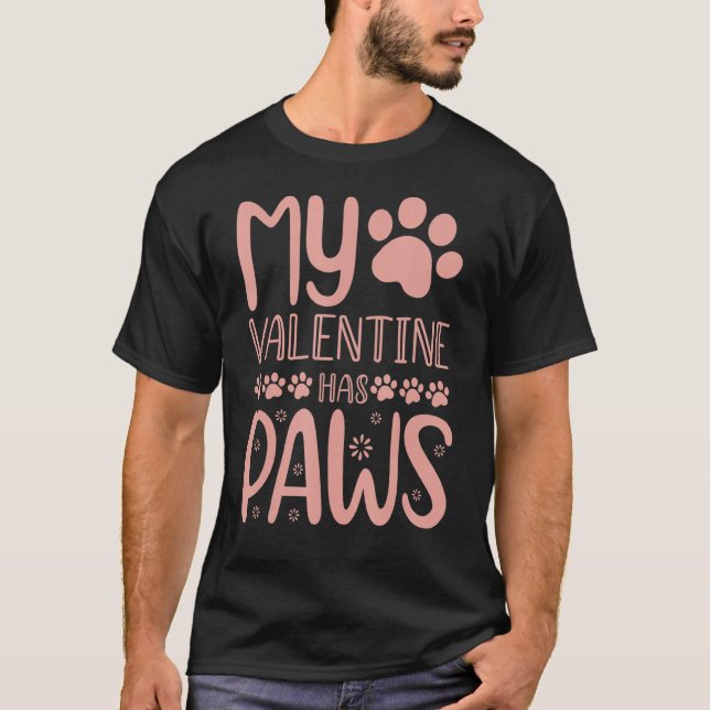 Min Valentines day har Tass Cat Mamma Kitten under T Shirt (Framsida)