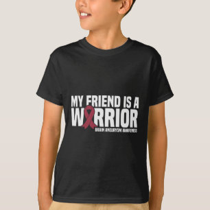 Min vän är en Warrior Brain Aneurysm Awareness T Shirt