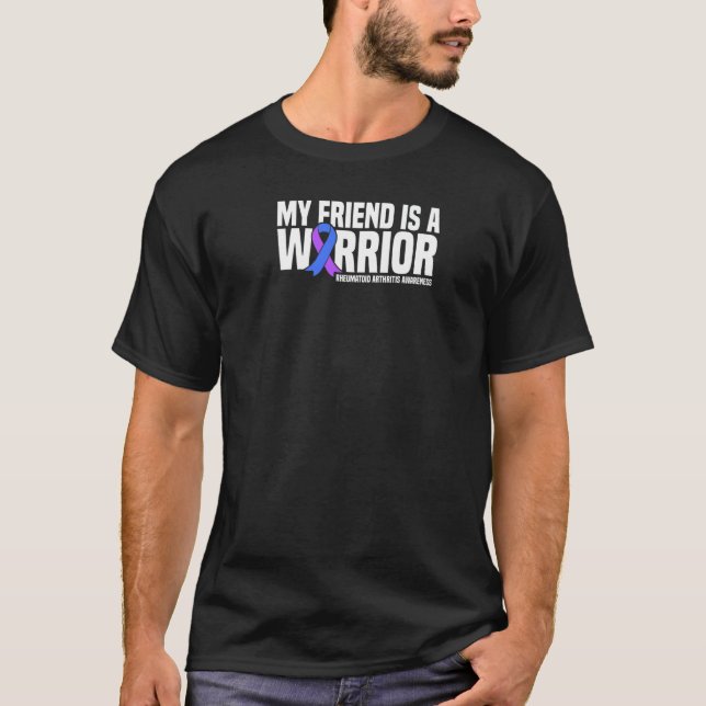 Min vän är en Warrior Rreumatoid Arthritis Awaren T Shirt (Framsida)