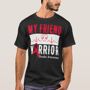 Min vän är en Warrior Stroke Awareness Stroke Sur T Shirt