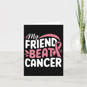 Min vän Beat Cancer Breast Cancer Awareness Surv Kort