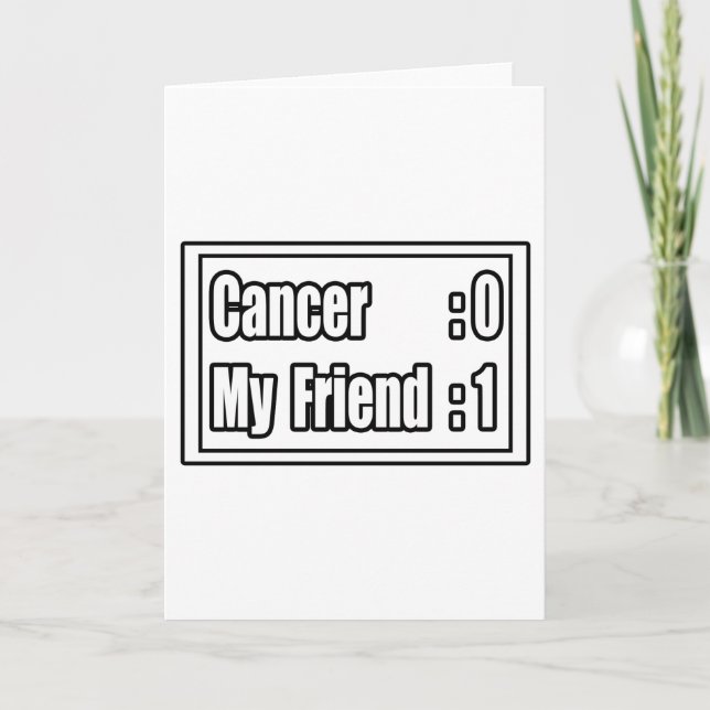 Min vän Beat Cancer (resultattavla) Kort (Framsida)