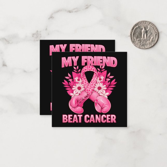 Min vän besegrade cancer anteckningskort (Fram/Back In Situ)