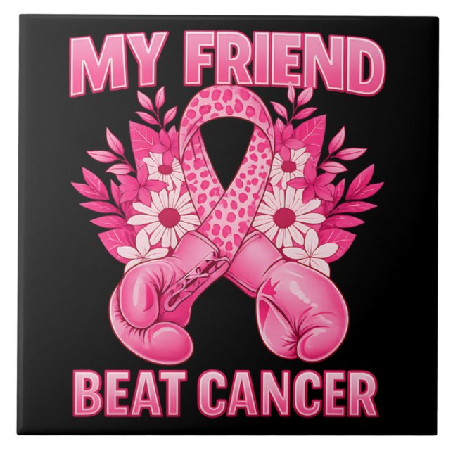 Min vän besegrade cancer kakelplatta (Framsidan)