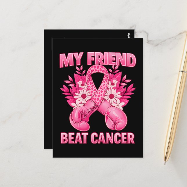 Min vän besegrade cancer vykort (Fram/Back In Situ)