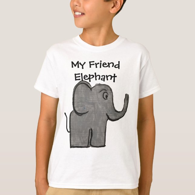 Min vän Elephant T Shirt (Framsida)