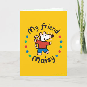 Min vän färgrika Maisy cirklar design Kort