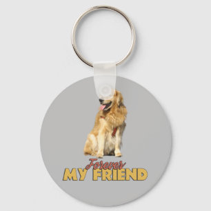 Min vän för alltid Golden Retriever Hund Design Nyckelring