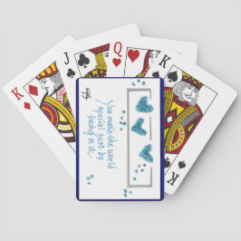 Min vän: "Gör världen Speciell" text Casinokort