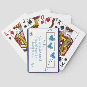 Min vän: "Gör världen Speciell" text Casinokort