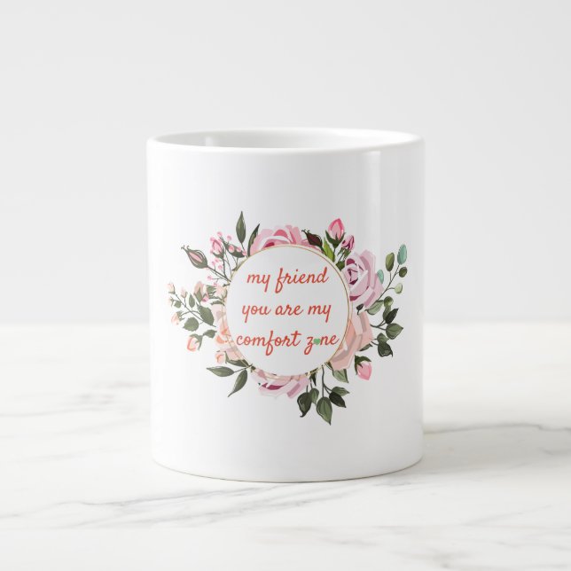 Min vän Kamratskap Citat Jumbo Mugg (Framsidan)