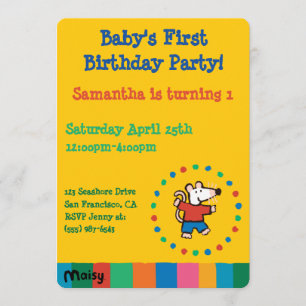 Min vän Maisy Birthday Inbjudningar