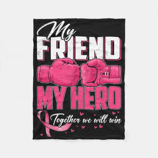 Min vän min Hero tillsammans kommer vi att vinna b Fleecefilt (Framsidan)