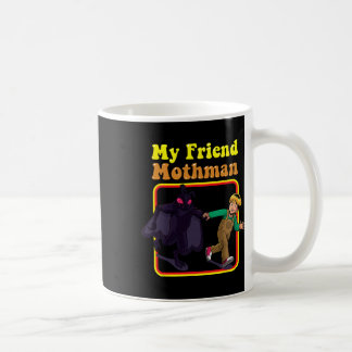 Min vän Mothman Roligt Retro Cryptid Creatures Mon Kaffemugg