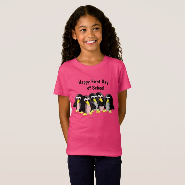 Min vän Pingvin, Personlig för barn T Shirt (Hel framsida)