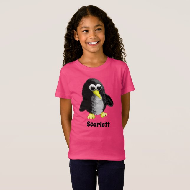 Min vän Pingvin, Personlig för barn T Shirt (Hel framsida)