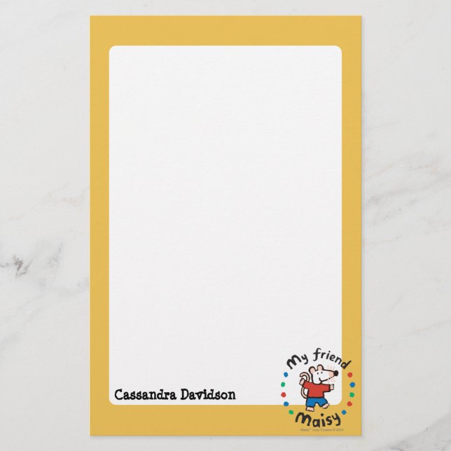 Min vänliga, färgstarka cirkeldesign brevpapper (Framsida)