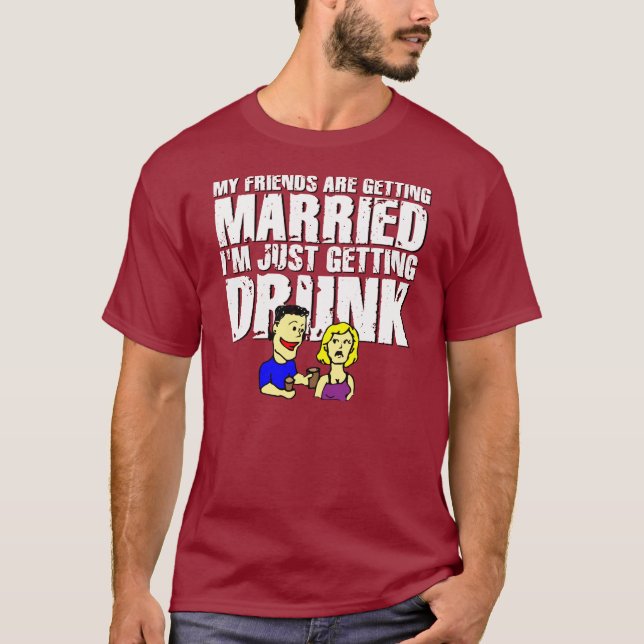 Min vänner är gifta sig tee shirt (Framsida)