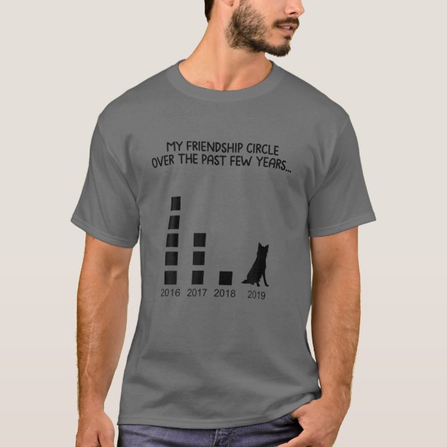 Min Vänskap Circle Funny Gräns Collie Älskare T Shirt (Framsida)