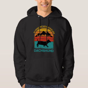 Min vårdpartner har fyra Ben Dachshund Hoodie