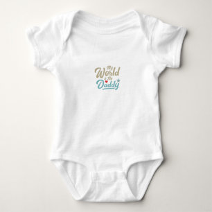 Min värld är min pappa baby body t shirt