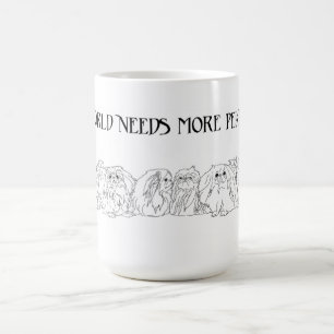 Min värld behöver fler Pekingeser Kaffemugg
