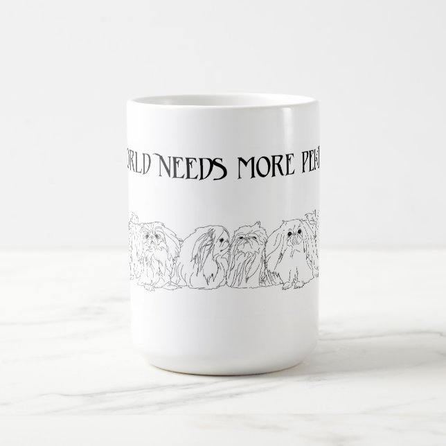 Min värld behöver fler Pekingeser Kaffemugg (Center)