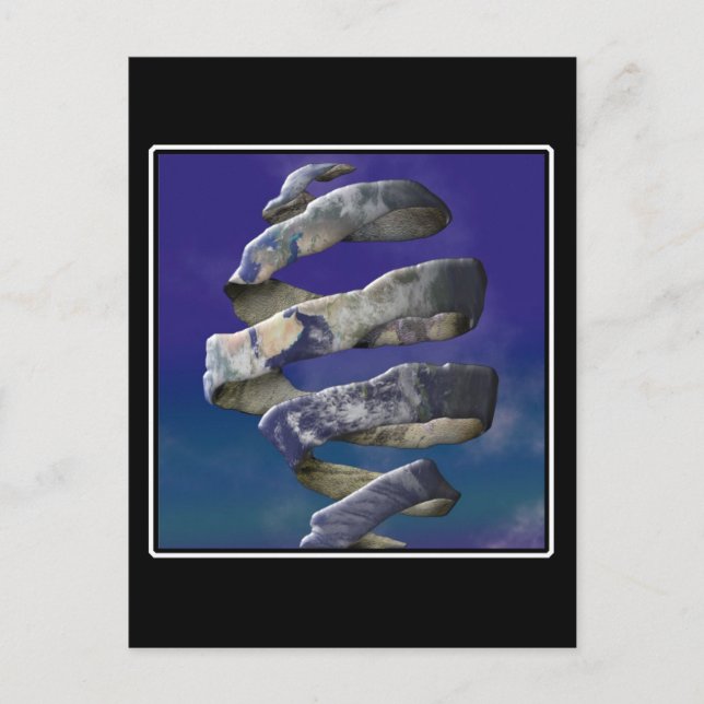 Min värld håller på att rasa vykort (Framsida)