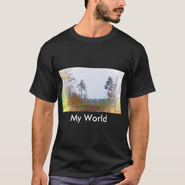 Min värld vår världst-skjorta tee shirt (Framsida)