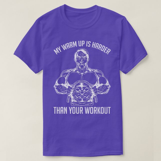 Min varning är din workout-funktion, gym Motivatio T Shirt (Design framsida)