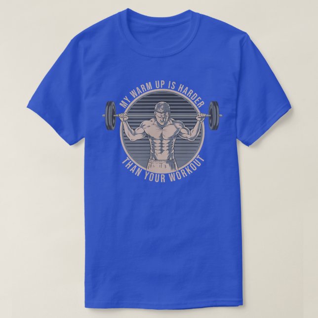 Min varning är din workout-funktion, gym Motivatio T Shirt (Design framsida)