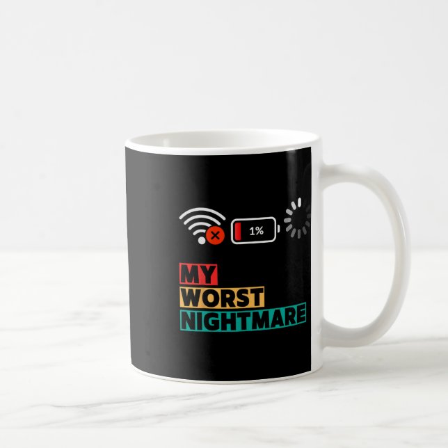 Min värsta läskiga natt roliga presenter till spel kaffemugg (Höger)