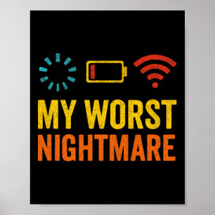 Min värsta skräcknatt - Gamer Nerd Humor Poster