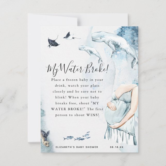 Min vatten brast | Baby Shower Lek (Framsida)