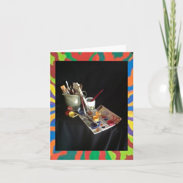 Min vattenfärgspalett för det primära färg-kortet kort (Framsida)