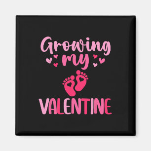 Min växande Valentine söta graviditetsannonsering Magnet