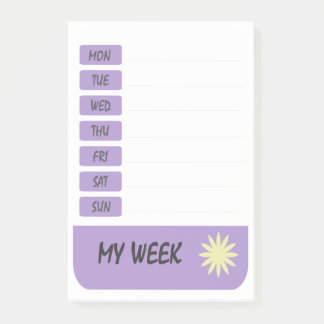 Min veckovila post-it block