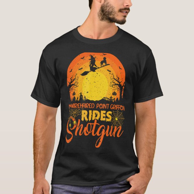 Min vidsträckta markering Griffon Hund Ride Pistol T Shirt (Framsida)