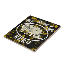 Min vildlevande hjälte kakelplatta