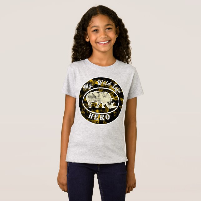 Min vildlevande hjälte t shirt (Hel framsida)