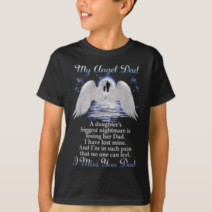 Min Vinkla Pappa jag saknar dig Pappa minnesdag Fa T Shirt
