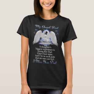 Min Vinkla Pappa jag saknar dig Pappa minnesdag Fa T Shirt