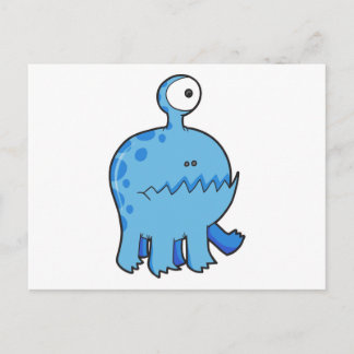Min vinkur monsterblått vykort