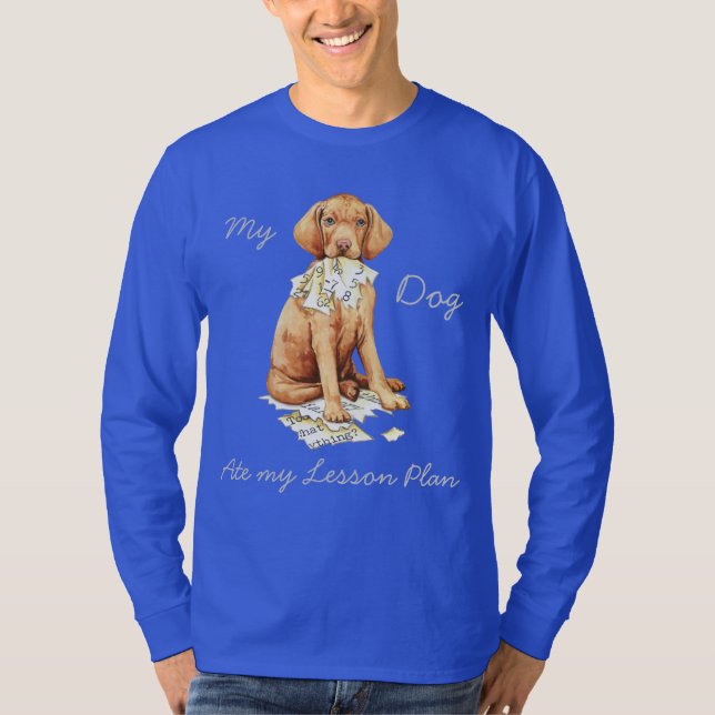 Min Vizsla åt min kurs planerar T Shirt (Framsida)